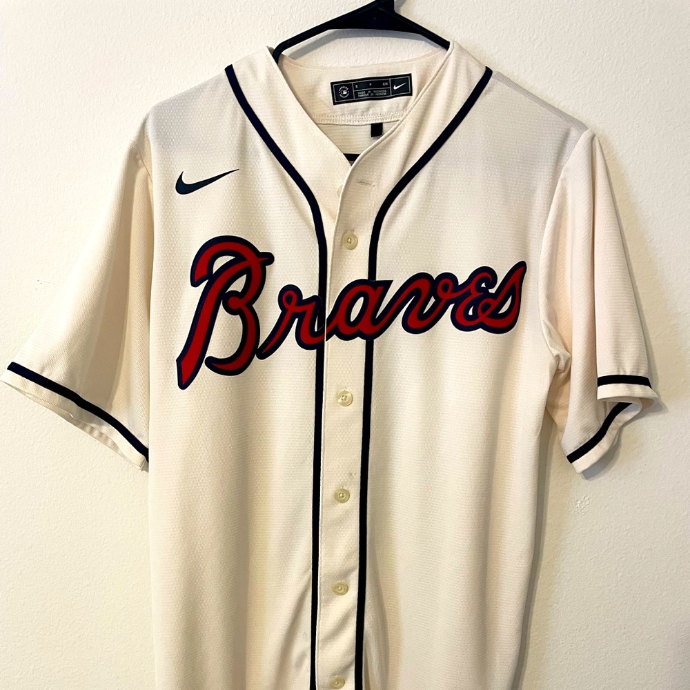 New Nike Atlanta Braves Ozzie Albies Replica Jersey Size Small